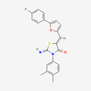 molecular formula C22H17FN2O2S B5180515 3-(3,4-dimethylphenyl)-5-{[5-(4-fluorophenyl)-2-furyl]methylene}-2-imino-1,3-thiazolidin-4-one 