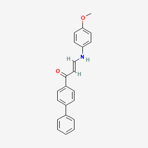 molecular formula C22H19NO2 B5180538 1-(4-biphenylyl)-3-[(4-methoxyphenyl)amino]-2-propen-1-one 