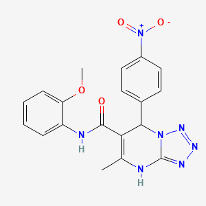 molecular formula C19H17N7O4 B5180552 N-(2-methoxyphenyl)-5-methyl-7-(4-nitrophenyl)-4,7-dihydrotetrazolo[1,5-a]pyrimidine-6-carboxamide 