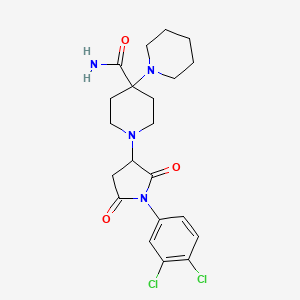 molecular formula C21H26Cl2N4O3 B5180587 1'-[1-(3,4-dichlorophenyl)-2,5-dioxo-3-pyrrolidinyl]-1,4'-bipiperidine-4'-carboxamide 
