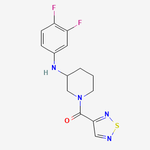 molecular formula C14H14F2N4OS B5180594 N-(3,4-difluorophenyl)-1-(1,2,5-thiadiazol-3-ylcarbonyl)-3-piperidinamine 