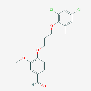 molecular formula C18H18Cl2O4 B5180602 4-[3-(2,4-dichloro-6-methylphenoxy)propoxy]-3-methoxybenzaldehyde 
