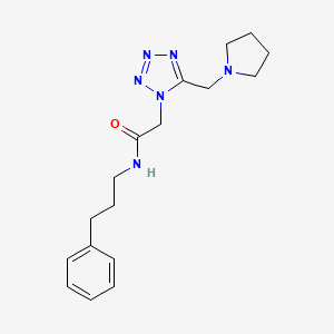 molecular formula C17H24N6O B5180605 N-(3-phenylpropyl)-2-[5-(1-pyrrolidinylmethyl)-1H-tetrazol-1-yl]acetamide 