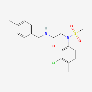 molecular formula C18H21ClN2O3S B5180612 N~2~-(3-chloro-4-methylphenyl)-N~1~-(4-methylbenzyl)-N~2~-(methylsulfonyl)glycinamide 