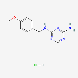 molecular formula C11H14ClN5O B5180643 N-(4-methoxybenzyl)-1,3,5-triazine-2,4-diamine hydrochloride 