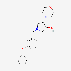 (3S*,4S*)-1-[3-(cyclopentyloxy)benzyl]-4-(4-morpholinyl)-3-pyrrolidinol