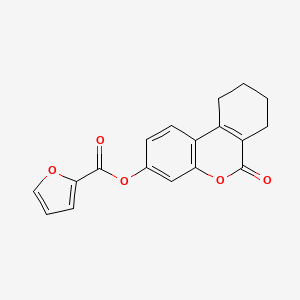 molecular formula C18H14O5 B5180691 6-oxo-7,8,9,10-tetrahydro-6H-benzo[c]chromen-3-yl 2-furoate 