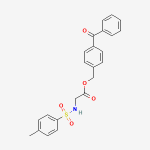 molecular formula C23H21NO5S B5180762 4-benzoylbenzyl N-[(4-methylphenyl)sulfonyl]glycinate 