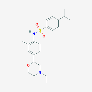 Benzenesulfonamide, N-(4-(4-ethyl-2-morpholinyl)-2-methylphenyl)-4-(1-methylethyl)-