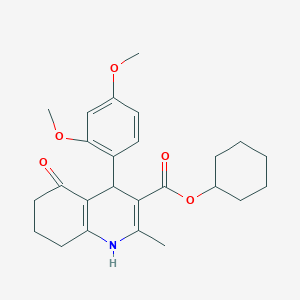 molecular formula C25H31NO5 B5180808 cyclohexyl 4-(2,4-dimethoxyphenyl)-2-methyl-5-oxo-1,4,5,6,7,8-hexahydro-3-quinolinecarboxylate 