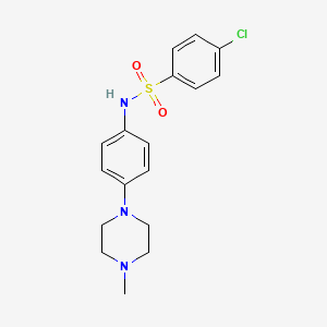 molecular formula C17H20ClN3O2S B5180815 4-chloro-N-[4-(4-methyl-1-piperazinyl)phenyl]benzenesulfonamide 
