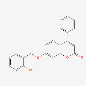 molecular formula C22H15BrO3 B5180887 7-[(2-bromobenzyl)oxy]-4-phenyl-2H-chromen-2-one 