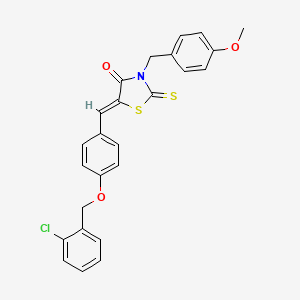 molecular formula C25H20ClNO3S2 B5180892 5-{4-[(2-chlorobenzyl)oxy]benzylidene}-3-(4-methoxybenzyl)-2-thioxo-1,3-thiazolidin-4-one 