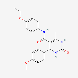 molecular formula C21H23N3O4 B5180901 N-(4-ethoxyphenyl)-4-(4-methoxyphenyl)-6-methyl-2-oxo-1,2,3,4-tetrahydro-5-pyrimidinecarboxamide 