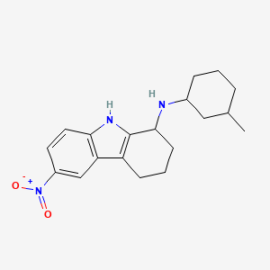 N-(3-methylcyclohexyl)-6-nitro-2,3,4,9-tetrahydro-1H-carbazol-1-amine hydrochloride