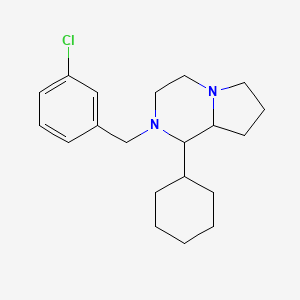 molecular formula C20H29ClN2 B5180969 2-(3-chlorobenzyl)-1-cyclohexyloctahydropyrrolo[1,2-a]pyrazine 