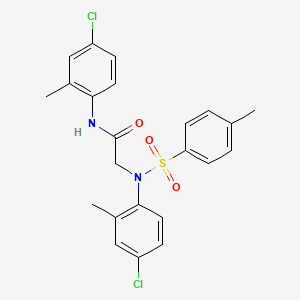 molecular formula C23H22Cl2N2O3S B5180994 N~1~,N~2~-bis(4-chloro-2-methylphenyl)-N~2~-[(4-methylphenyl)sulfonyl]glycinamide 