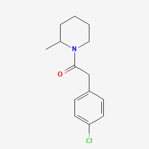 molecular formula C14H18ClNO B5180999 1-[(4-chlorophenyl)acetyl]-2-methylpiperidine 
