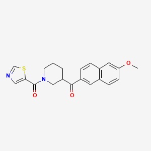 molecular formula C21H20N2O3S B5181012 (6-methoxy-2-naphthyl)[1-(1,3-thiazol-5-ylcarbonyl)-3-piperidinyl]methanone 
