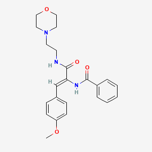 molecular formula C23H27N3O4 B5181019 N-[2-(4-methoxyphenyl)-1-({[2-(4-morpholinyl)ethyl]amino}carbonyl)vinyl]benzamide 