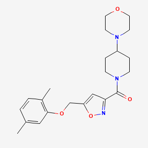 molecular formula C22H29N3O4 B5181027 4-[1-({5-[(2,5-dimethylphenoxy)methyl]-3-isoxazolyl}carbonyl)-4-piperidinyl]morpholine 