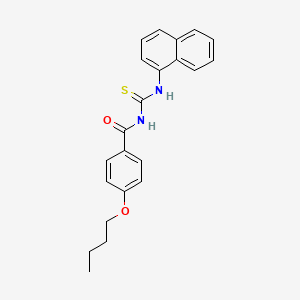 molecular formula C22H22N2O2S B5181042 4-butoxy-N-[(1-naphthylamino)carbonothioyl]benzamide 
