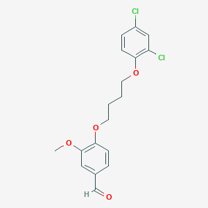 molecular formula C18H18Cl2O4 B5181074 4-[4-(2,4-dichlorophenoxy)butoxy]-3-methoxybenzaldehyde 