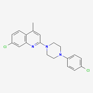 7-chloro-2-[4-(4-chlorophenyl)-1-piperazinyl]-4-methylquinoline