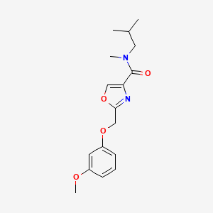 molecular formula C17H22N2O4 B5181110 N-isobutyl-2-[(3-methoxyphenoxy)methyl]-N-methyl-1,3-oxazole-4-carboxamide 