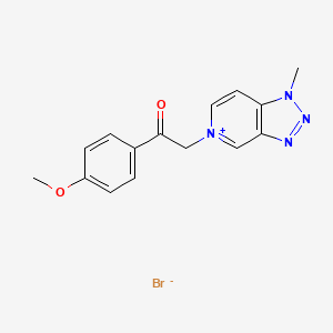 5-[2-(4-methoxyphenyl)-2-oxoethyl]-1-methyl-1H-[1,2,3]triazolo[4,5-c]pyridin-5-ium bromide