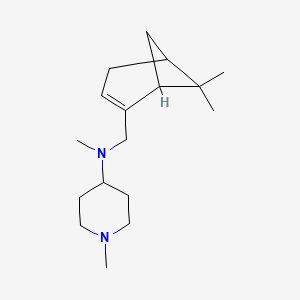 molecular formula C17H30N2 B5181114 N-[(6,6-dimethylbicyclo[3.1.1]hept-2-en-2-yl)methyl]-N,1-dimethyl-4-piperidinamine 