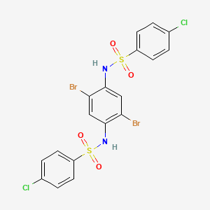 molecular formula C18H12Br2Cl2N2O4S2 B5181119 N,N'-(2,5-dibromo-1,4-phenylene)bis(4-chlorobenzenesulfonamide) 