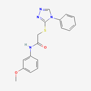 molecular formula C17H16N4O2S B5181133 N-(3-methoxyphenyl)-2-[(4-phenyl-4H-1,2,4-triazol-3-yl)thio]acetamide 