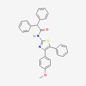 molecular formula C30H24N2O2S B5181150 N-[4-(4-methoxyphenyl)-5-phenyl-1,3-thiazol-2-yl]-2,2-diphenylacetamide 