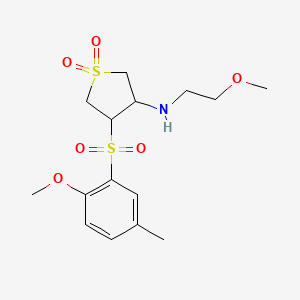 molecular formula C15H23NO6S2 B5181167 (2-methoxyethyl){4-[(2-methoxy-5-methylphenyl)sulfonyl]-1,1-dioxidotetrahydro-3-thienyl}amine 