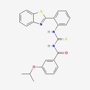 molecular formula C24H21N3O2S2 B5181173 N-({[2-(1,3-benzothiazol-2-yl)phenyl]amino}carbonothioyl)-3-isopropoxybenzamide 