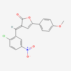 molecular formula C18H12ClNO5 B5181200 3-(2-chloro-5-nitrobenzylidene)-5-(4-methoxyphenyl)-2(3H)-furanone 