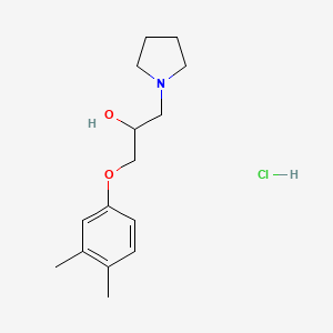 molecular formula C15H24ClNO2 B5181211 1-(3,4-dimethylphenoxy)-3-(1-pyrrolidinyl)-2-propanol hydrochloride 
