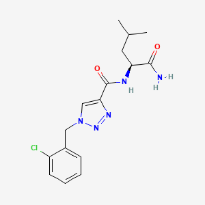 molecular formula C16H20ClN5O2 B5181262 N~2~-{[1-(2-chlorobenzyl)-1H-1,2,3-triazol-4-yl]carbonyl}-L-leucinamide 