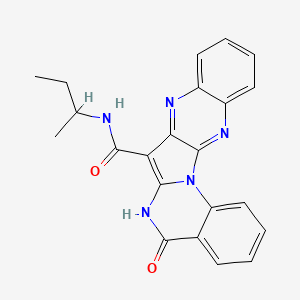 molecular formula C22H19N5O2 B5181264 N-(sec-butyl)-5-oxo-5,6-dihydroquinoxalino[2',3':4,5]pyrrolo[1,2-a]quinazoline-7-carboxamide 