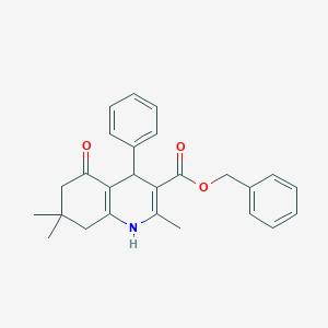 molecular formula C26H27NO3 B5181268 benzyl 2,7,7-trimethyl-5-oxo-4-phenyl-1,4,5,6,7,8-hexahydro-3-quinolinecarboxylate 