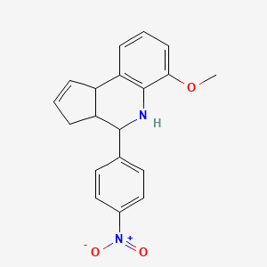 molecular formula C19H18N2O3 B5181274 6-methoxy-4-(4-nitrophenyl)-3a,4,5,9b-tetrahydro-3H-cyclopenta[c]quinoline 