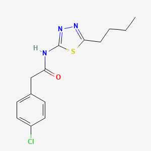 molecular formula C14H16ClN3OS B5181306 N-(5-butyl-1,3,4-thiadiazol-2-yl)-2-(4-chlorophenyl)acetamide 