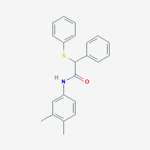 molecular formula C22H21NOS B5181310 N-(3,4-dimethylphenyl)-2-phenyl-2-(phenylthio)acetamide 