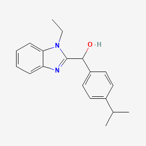 molecular formula C19H22N2O B5181315 (1-ethyl-1H-benzimidazol-2-yl)(4-isopropylphenyl)methanol 