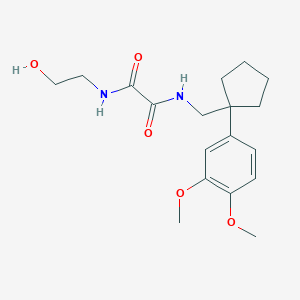 molecular formula C18H26N2O5 B5181320 N-{[1-(3,4-dimethoxyphenyl)cyclopentyl]methyl}-N'-(2-hydroxyethyl)ethanediamide 