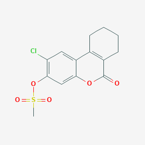 molecular formula C14H13ClO5S B5181354 2-chloro-6-oxo-7,8,9,10-tetrahydro-6H-benzo[c]chromen-3-yl methanesulfonate 