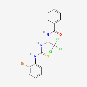 molecular formula C16H13BrCl3N3OS B5181362 N-[1-({[(2-bromophenyl)amino]carbonothioyl}amino)-2,2,2-trichloroethyl]benzamide 