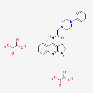molecular formula C28H31N5O9 B5181425 N-(1-methyl-2,3-dihydro-1H-pyrrolo[2,3-b]quinolin-4-yl)-2-(4-phenyl-1-piperazinyl)acetamide diethanedioate 
