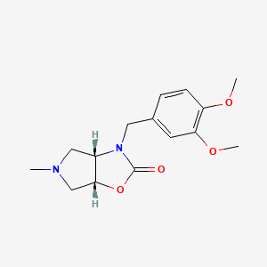 molecular formula C15H20N2O4 B5181471 (3aS*,6aR*)-3-(3,4-dimethoxybenzyl)-5-methylhexahydro-2H-pyrrolo[3,4-d][1,3]oxazol-2-one 